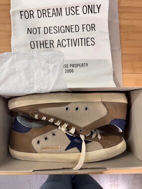 Golden Goose Box with Milk/Taupe/Dark Blue Label